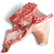 Frozen Pig Front with Cheek In France